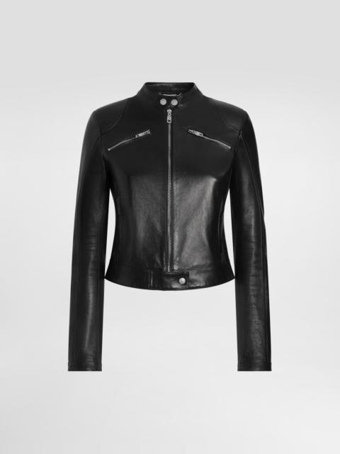 Leather biker jacket