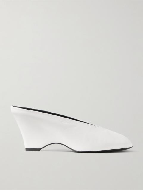 Cloak leather mules White
