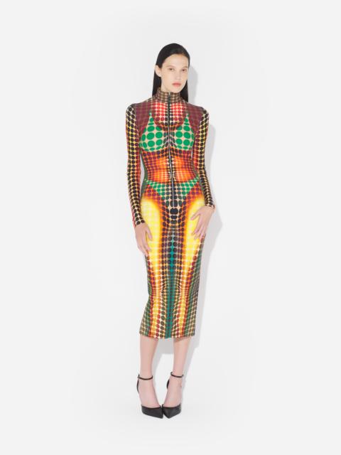 RE-EDITION - THE BROWN DOTS MIDI DRESS