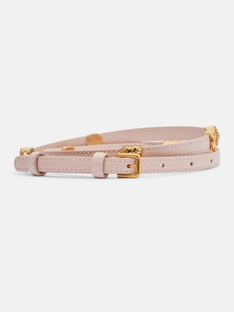 Embellished leather belt