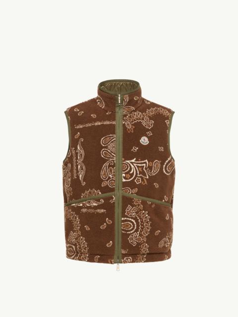 Reversible Paisley Print Padded Teddy Vest