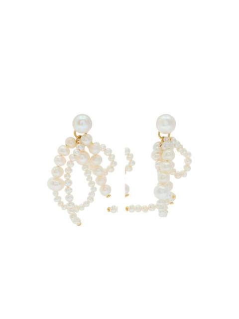 beaded freshwater-pearl earrings