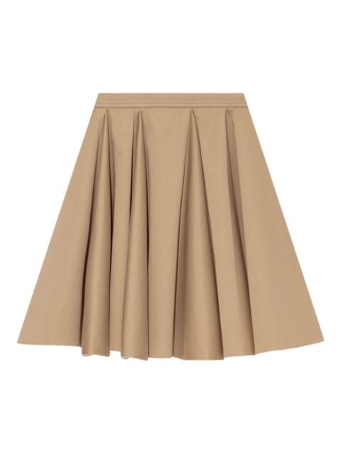 pleated flared skirt