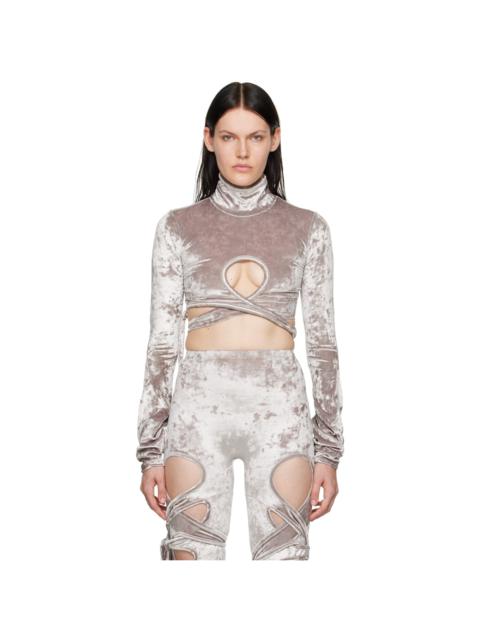 Silver Wrap Loop Turtleneck