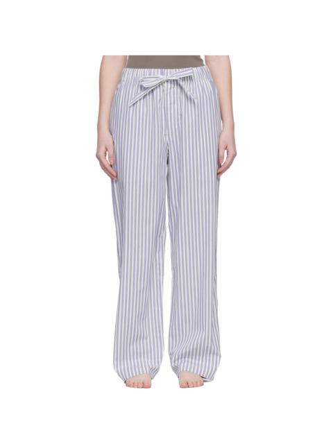 White & Blue Poplin Pyjama Pants