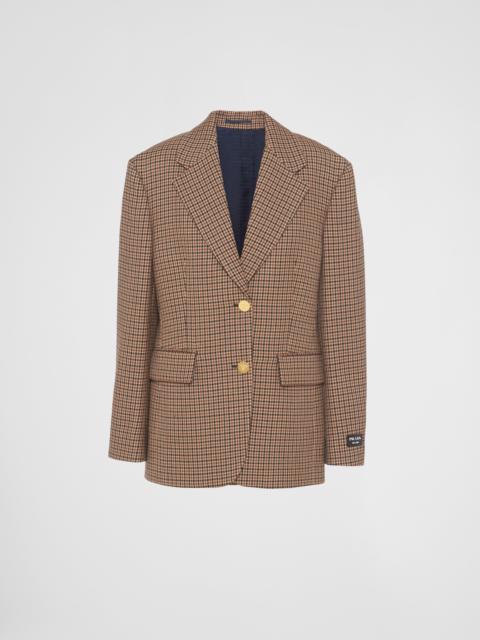 【プラダ・PRADA】Single-breasted houndstooth check jacket check jacket 【プラダ・PRADA】Single-breasted houndstooth
