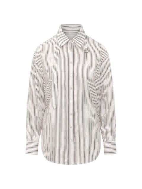 striped-pattern shirt