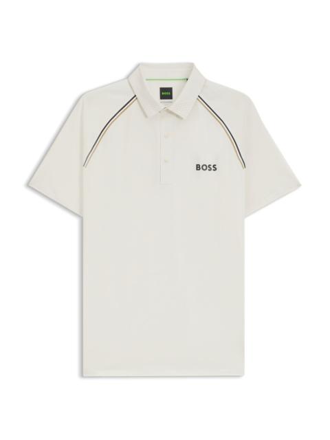 ACTIVE SIGNATURE-STRIPE POLO SHIRT WITH ODOUR CONTROL