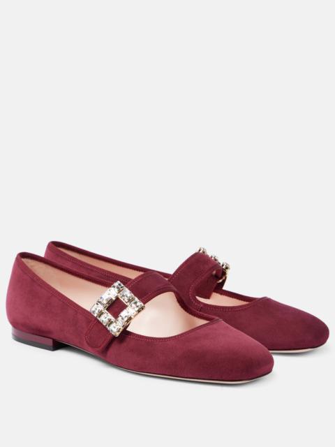 Très Vivier suede Mary Jane flats