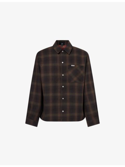 Bonded Reversible Check-Print Cotton Shirt