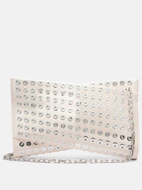 Loubitwist Small crystal-embellished clutch