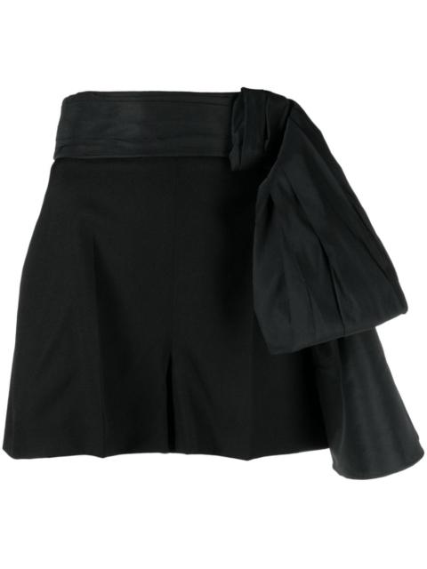 oversize-bow tailored shorts