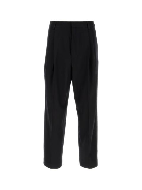 Black wool pant