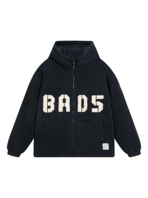 Li-Ning BadFive Logo Fleece Full Zip Jacket 'Black White' AFDSA69-5