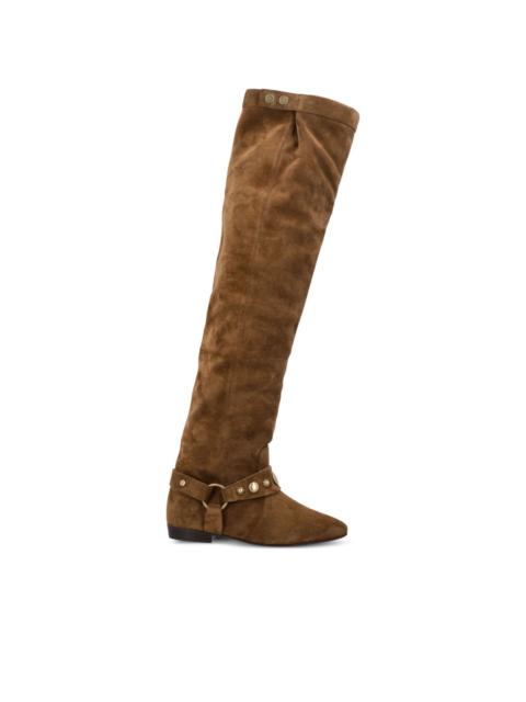 Selize suede buckle boots