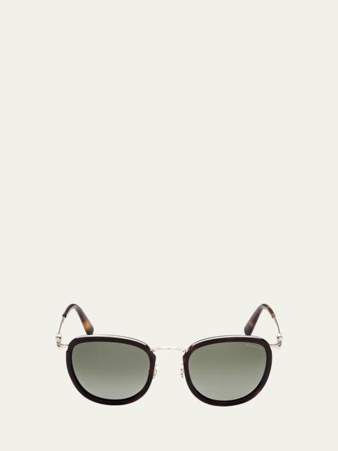 Men's Round Metal & Plastic Sunglasses