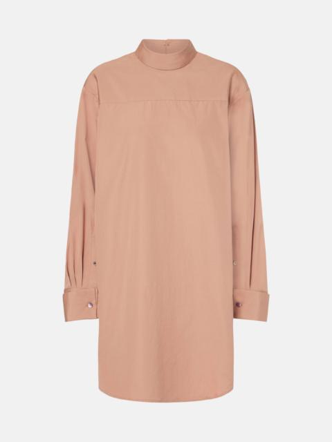 High-neck cotton blouse