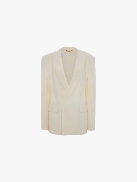 Double Breasted Tailored Jacket In Ivory
