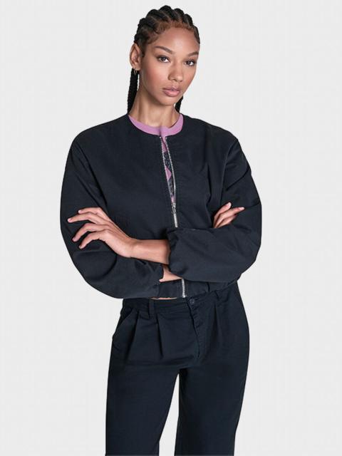 Bubble Sleeve Bomber Jacket