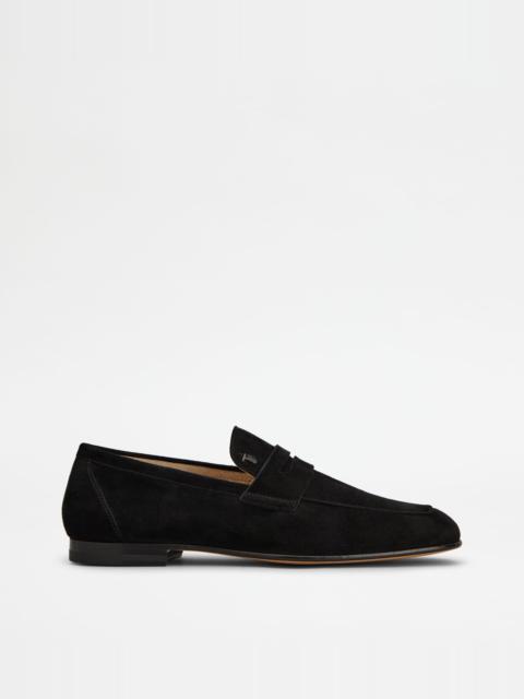 LOAFERS IN SUEDE - BLACK