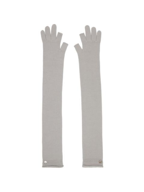 Gray Concordians Rasato Knit Opera Gloves
