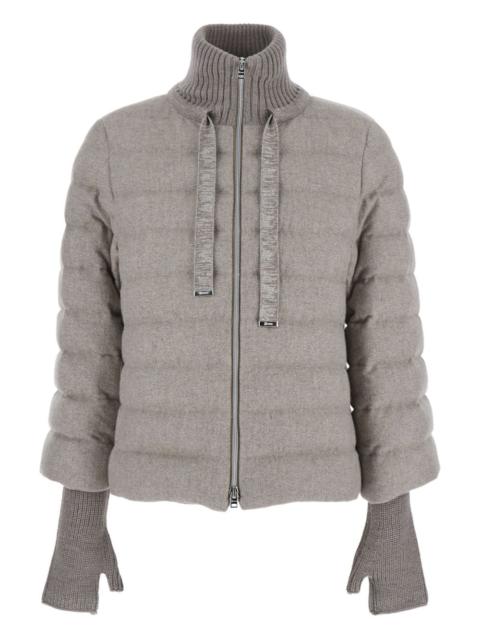 quilted high-neck jacket