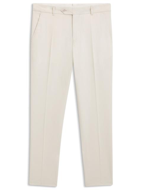 WASHABLE TAPERED-FIT TROUSERS IN STRETCH FABRIC