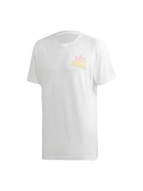 adidas originals MULTI FADE SP T Sports Short Sleeve White FM3379