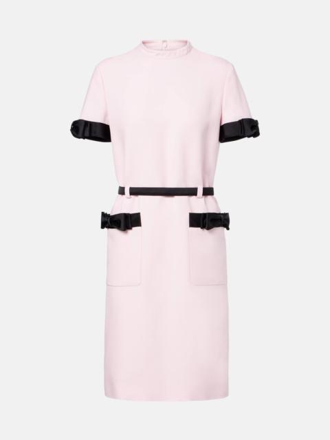 Crepe Couture bow-detail minidress