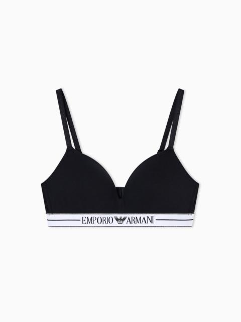 ASV ORGANIC-COTTON, PADDED TRIANGLE BRA WITH LOGO UNDERBAND