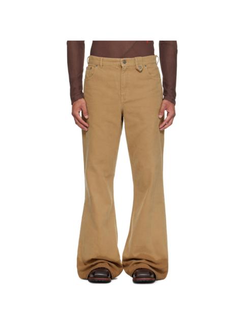 Beige Samy Wide Leg Jeans