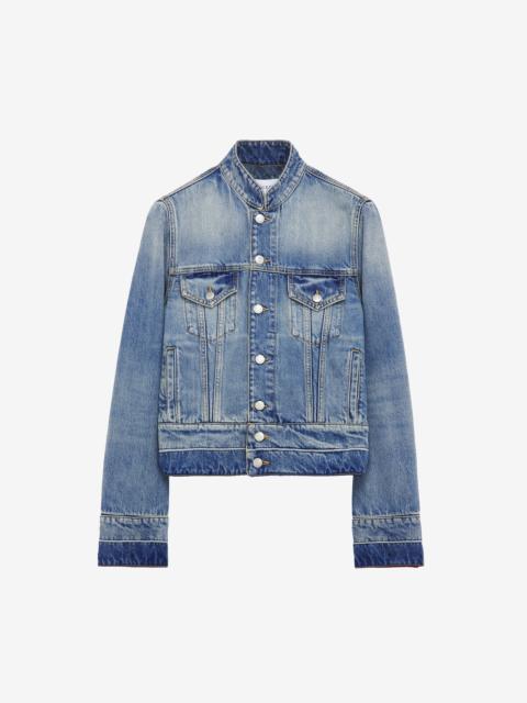 Stand Collar Denim Jacket