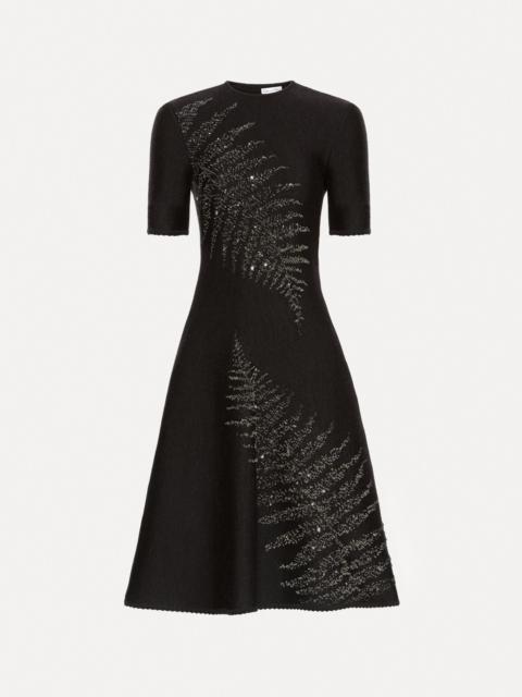 FERN EMBROIDERED KNIT DRESS