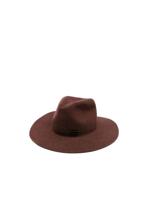 felt wide-brim fedora hat