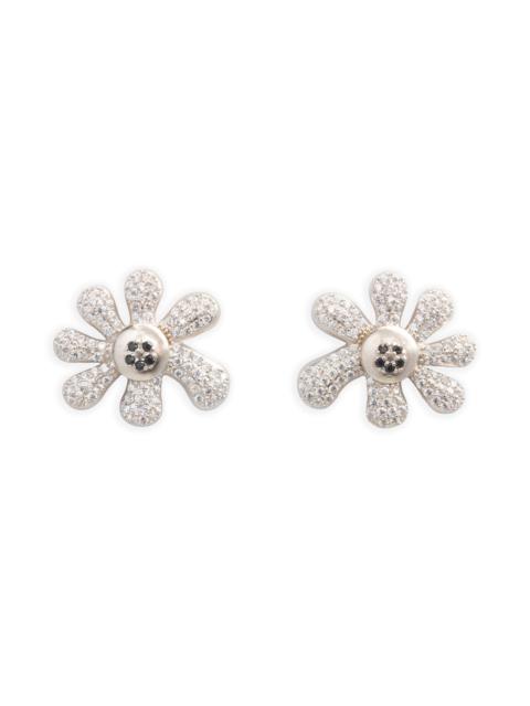CRYSTAL CLEAR PAVE HAPPY BLOSSOM EARRING