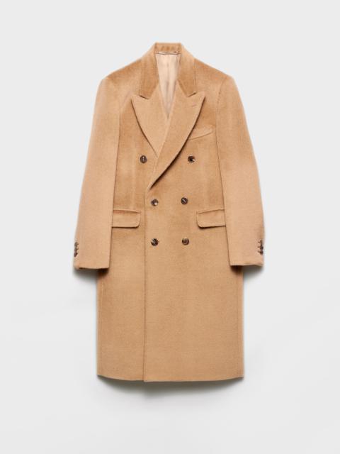 Double-breasted wool blend coat