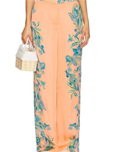 Straight Pants With Buckle Belt