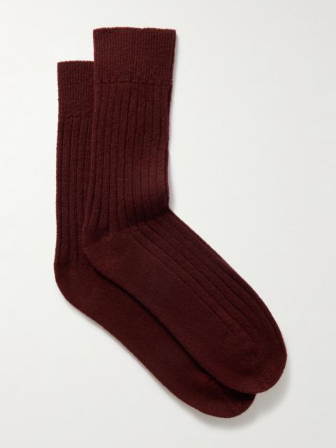 Ribbed Cashmere Socks
