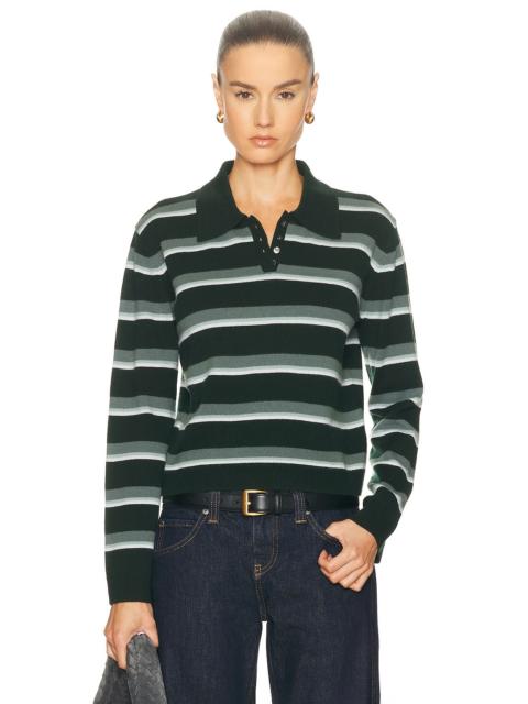Zoe Stripe Polo Top