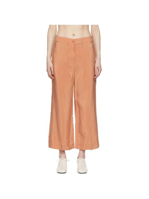 Orange Silk Trousers