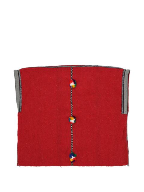 Veruska pompom-embellished poncho