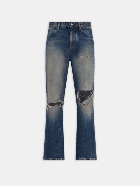 SLASHED BOOT CUT JEAN