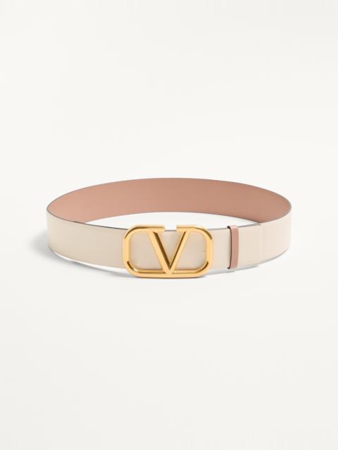 REVERSIBLE VLOGO SIGNATURE BELT IN GLOSSY CALFSKIN 40 MM