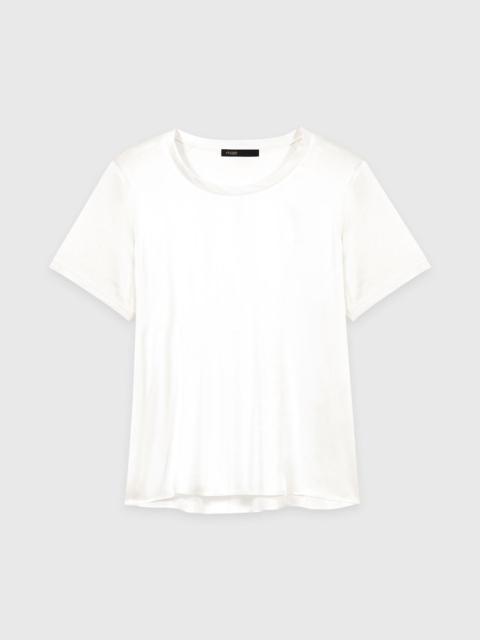 Short-sleeved silk top