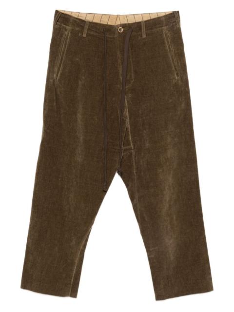 drawstring corduroy trousers