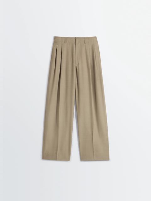 PLEATED TAILORED PANTS IN TROPICAL POLYWOOL
