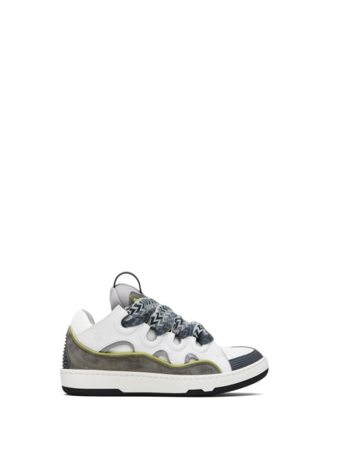 Off-White & Gray Curb Leather Sneakers