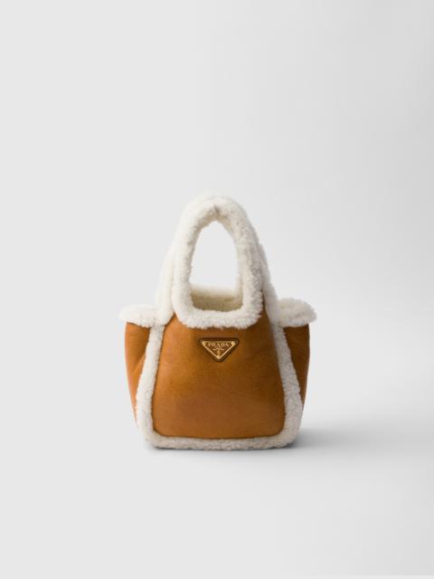 Shearling mini handbag