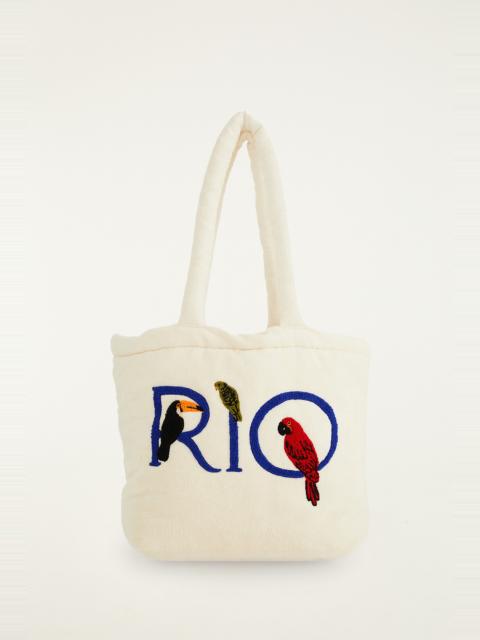 Off-White Embroidered Rio Tote Bag