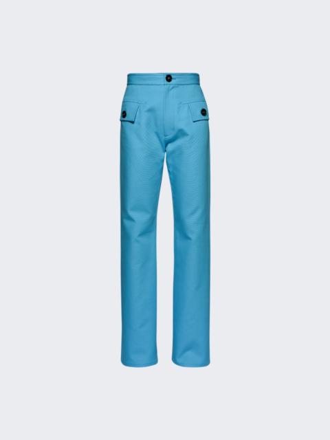 Double Cotton Canvas Trousers Dip Blue